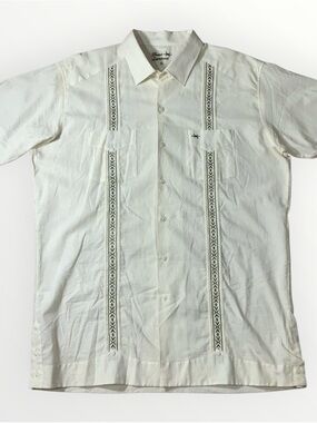 Texas Standard Original Linen Blend Tejas Guayabera Shirt Size XL #265